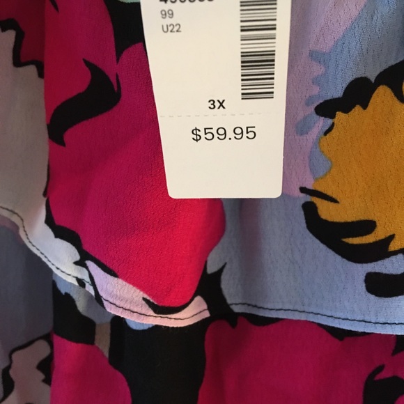 Sz 3X off shoulder peasant blouse NWT - Picture 2 of 2